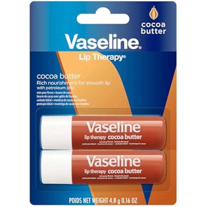Vaseline LIP THERAPY STICK WITH PETROLEUM JELLY - 2 PACK (COCOA BUTTER) - Image 1